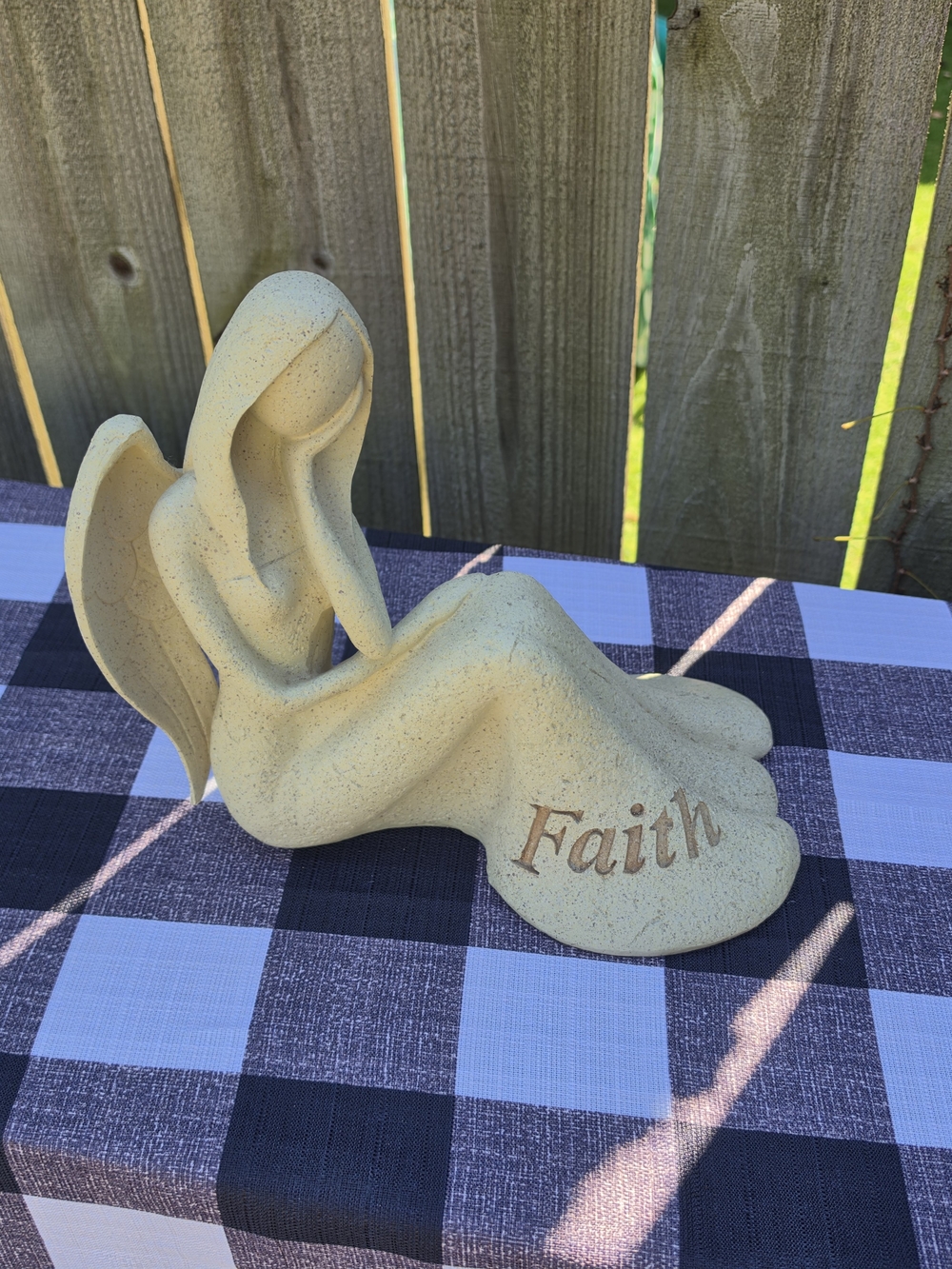Beige 'Faith' Angel Decorative Statue